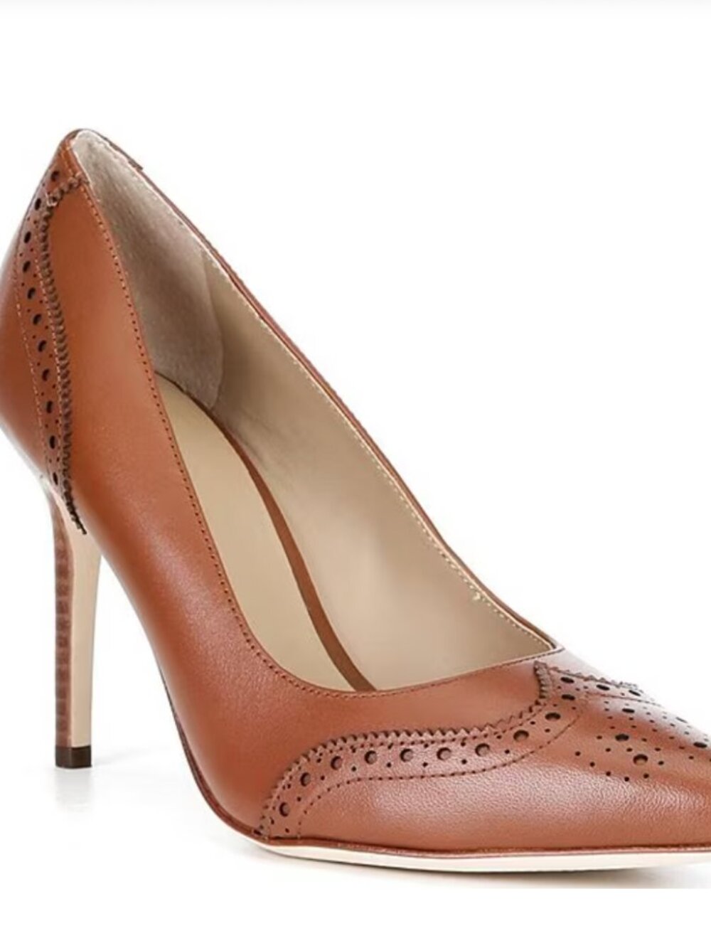 Lauren Ralph Lauren Lynden Burnished Leather Wingtip Dress Pumps Size 9.5